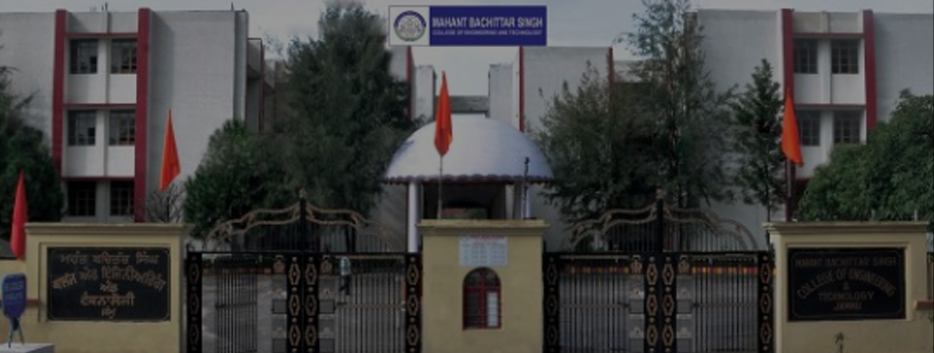 Mahant Bachittar Singh College Of Engineering & Technology, Jammu Admission 2024