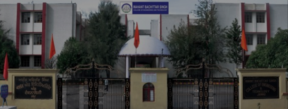 Mahant Bachittar Singh College Of Engineering & Technology, Jammu Admission 2025
